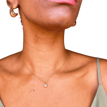 Lila I Collier en acier inoxydable et zircons